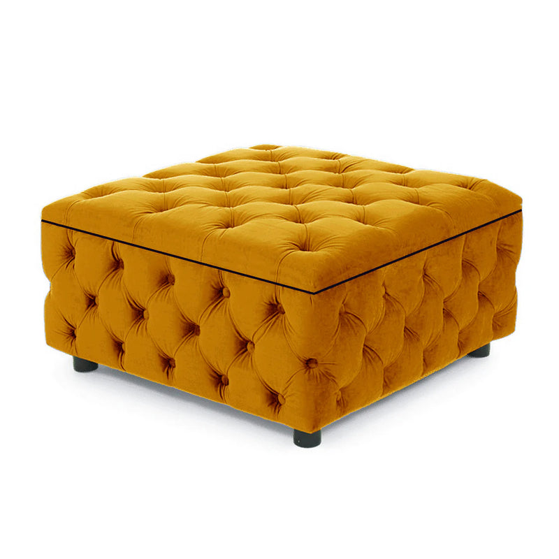 Masha Chesterfield Upholstered Square Coffee Table