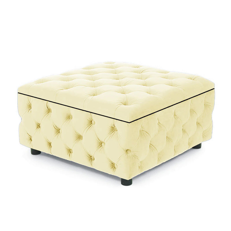 Masha Chesterfield Upholstered Square Coffee Table