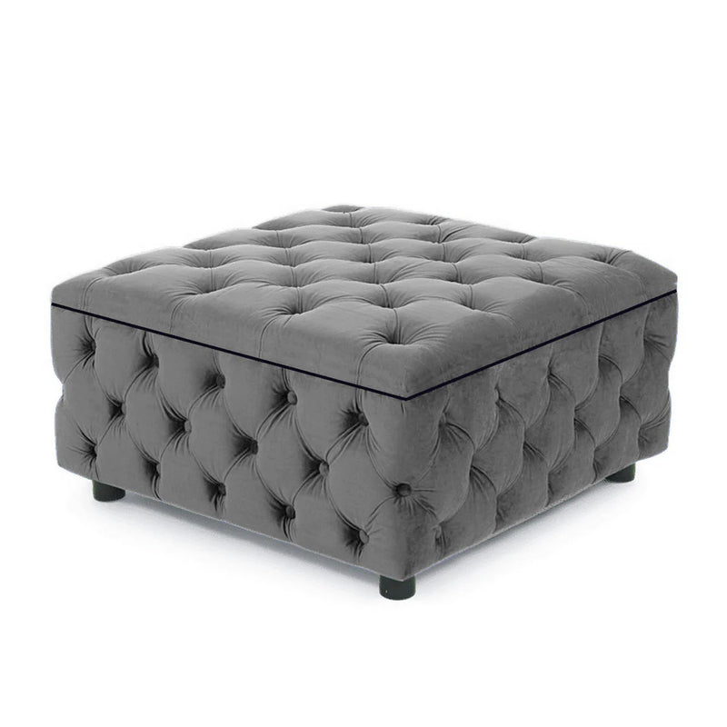 Masha Chesterfield Upholstered Square Coffee Table