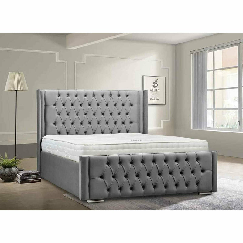 Amalia Winged Upholstered Bed