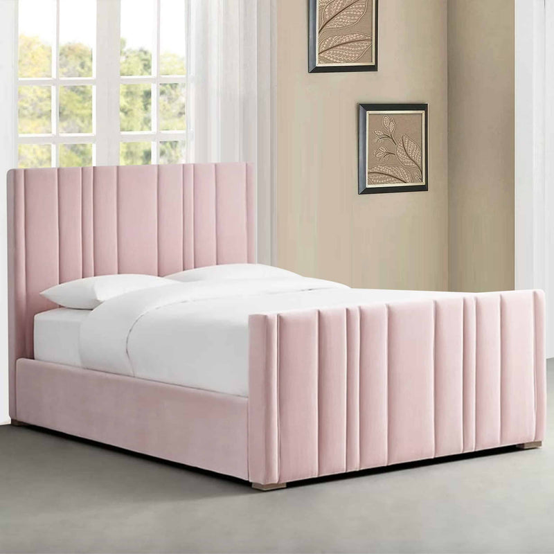 April Winged Upholstered Bed