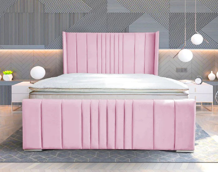 Manhattan Winged Upholstered Bed