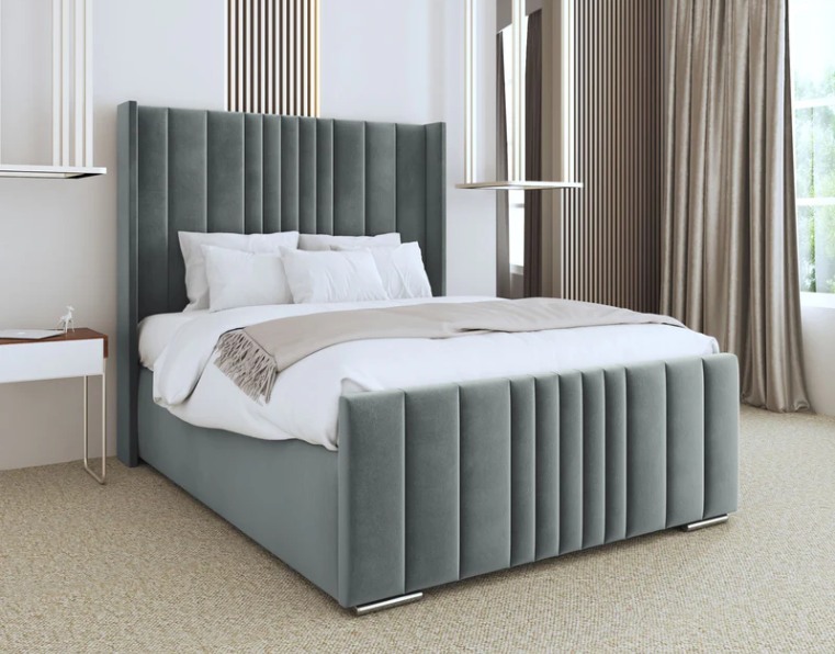 Winged lines Upholstered Bed